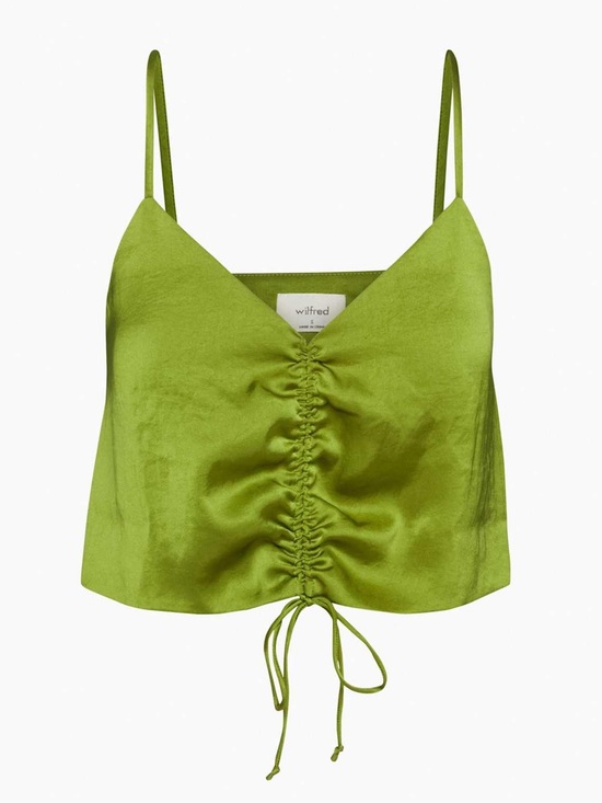 Aritzia Tops - Aritzia Wilfred Verso Cropped Ruched Camisole Green Size XS